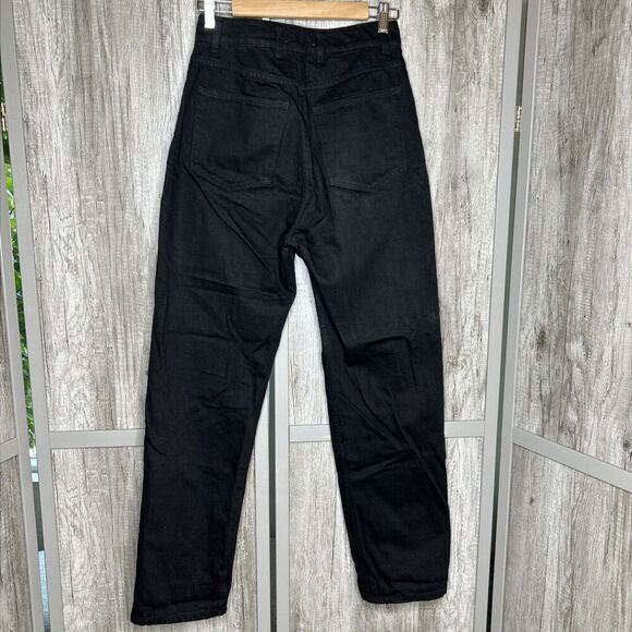 Decade Studio Jeans Size 30 Black Color Button Fly 100% Cotton High Rise - Picture 6 of 8